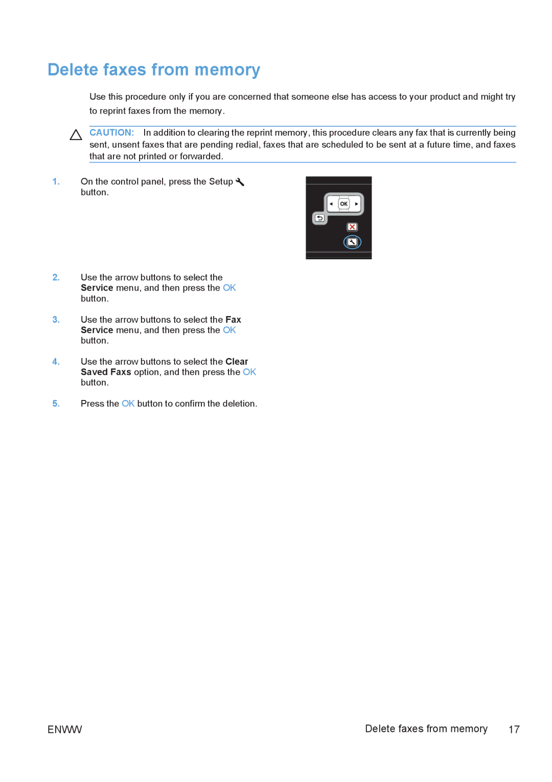 HP M1530 manual Delete faxes from memory 