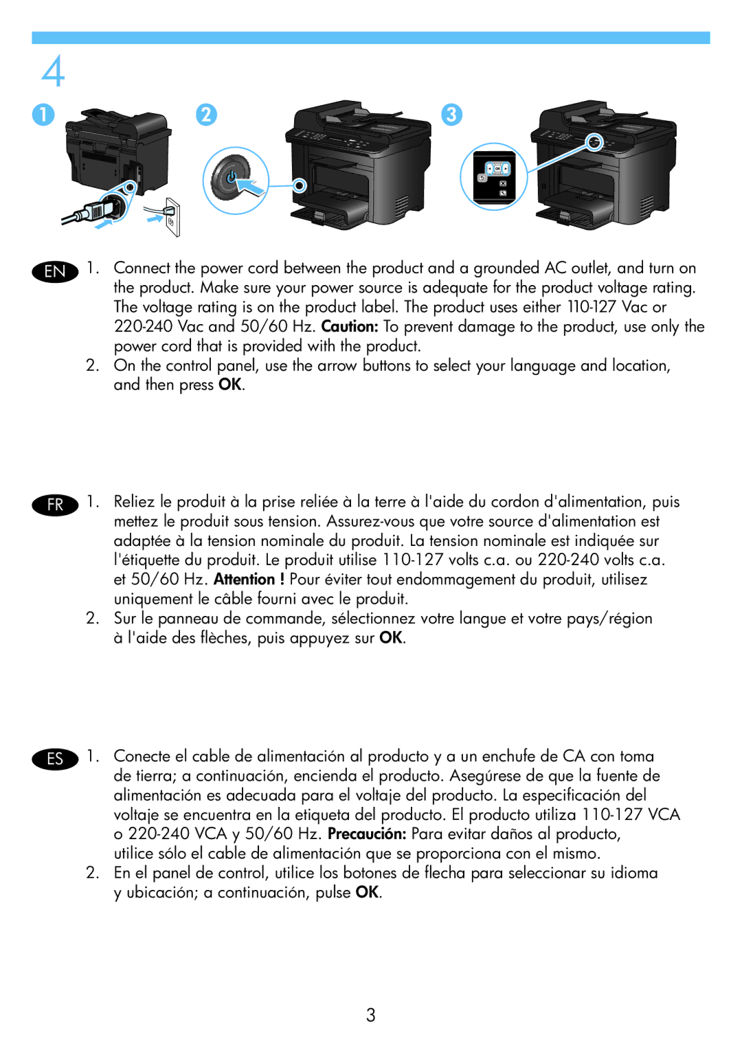 HP M1530 manual Uniquement le câble fourni avec le produit 