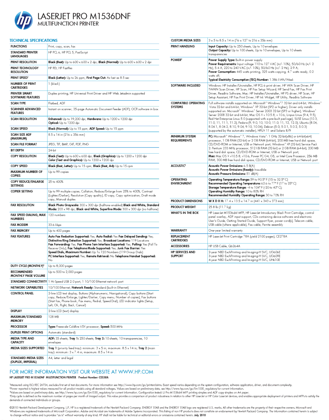 HP M1536dnf manual 