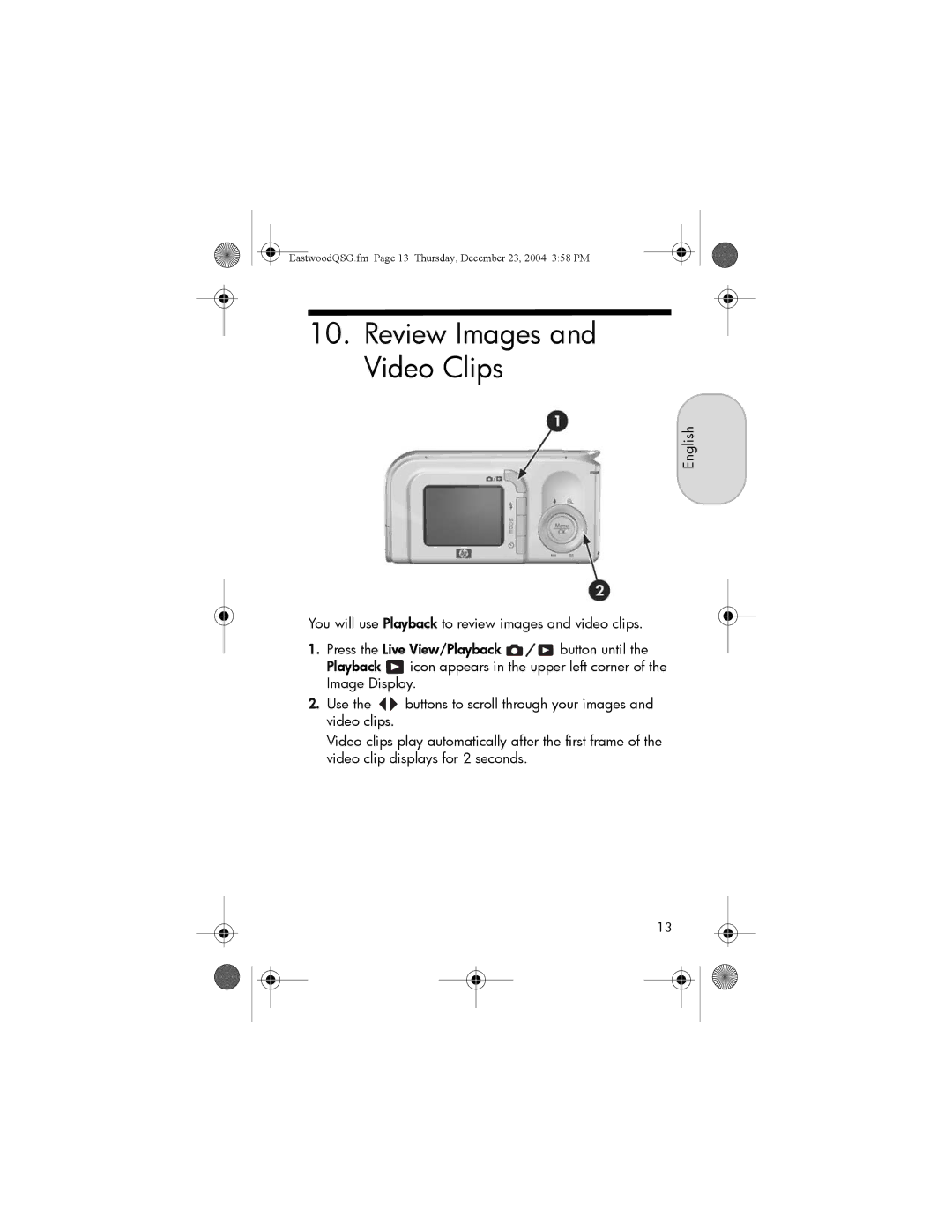 HP M22, M23 manual Review Images and Video Clips 