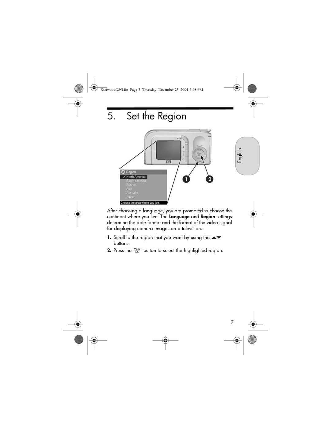 HP M22, M23 manual Set the Region 