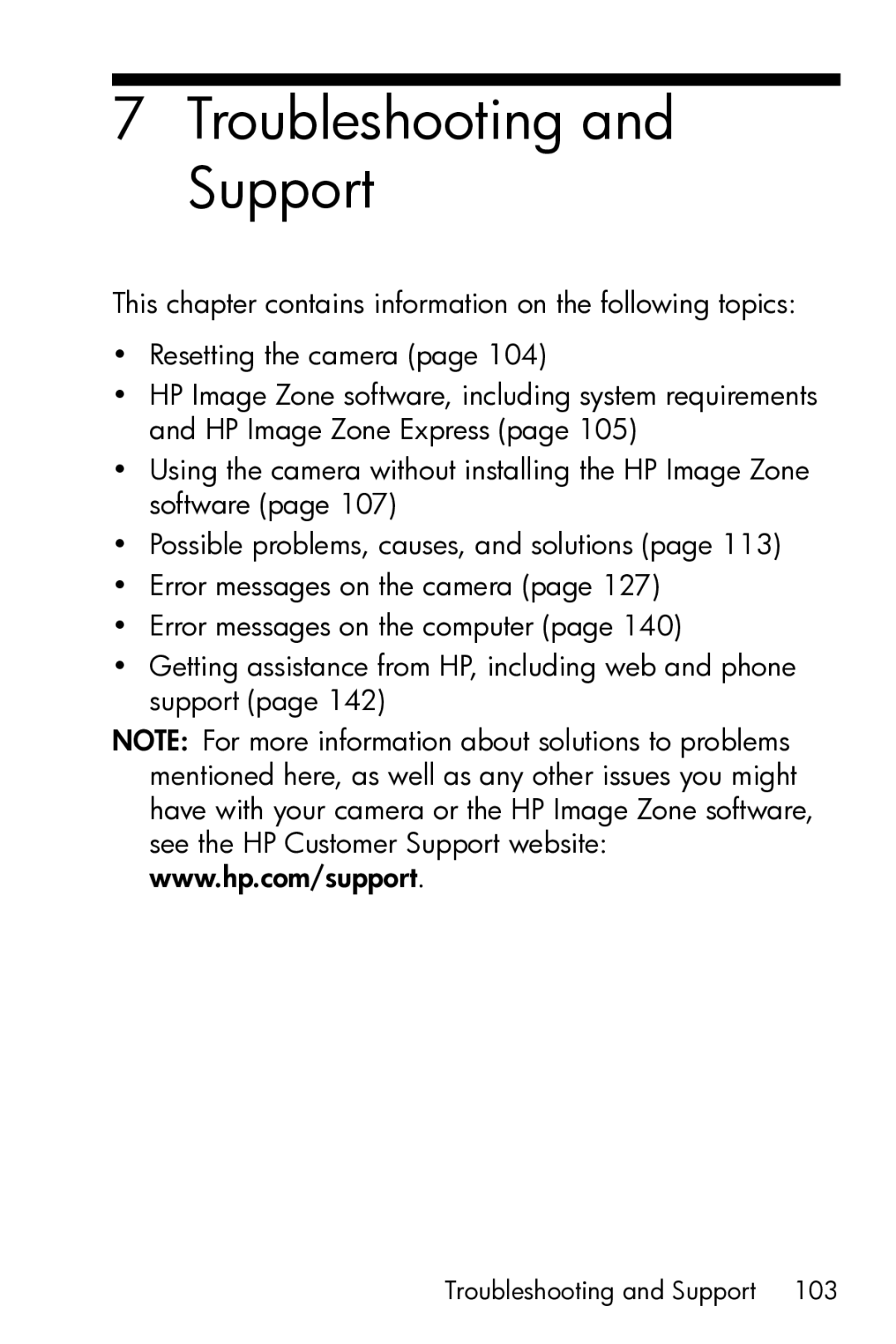 HP M23 manual Troubleshooting and Support 