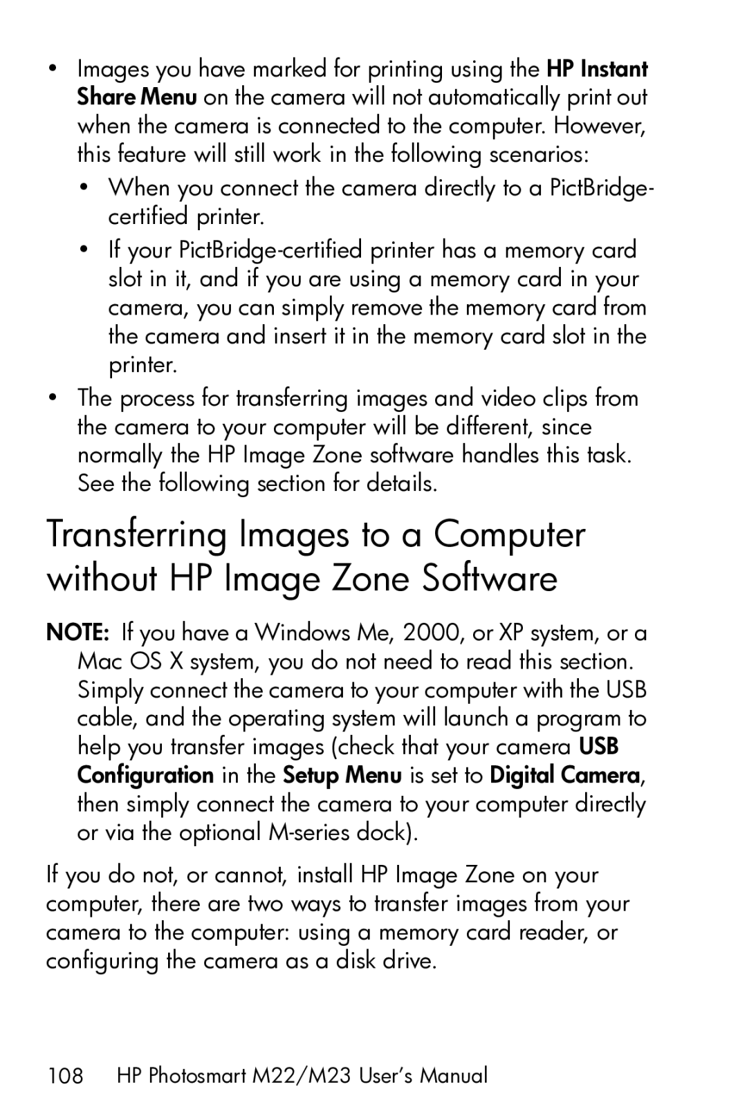 HP manual HP Photosmart M22/M23 User’s Manual 