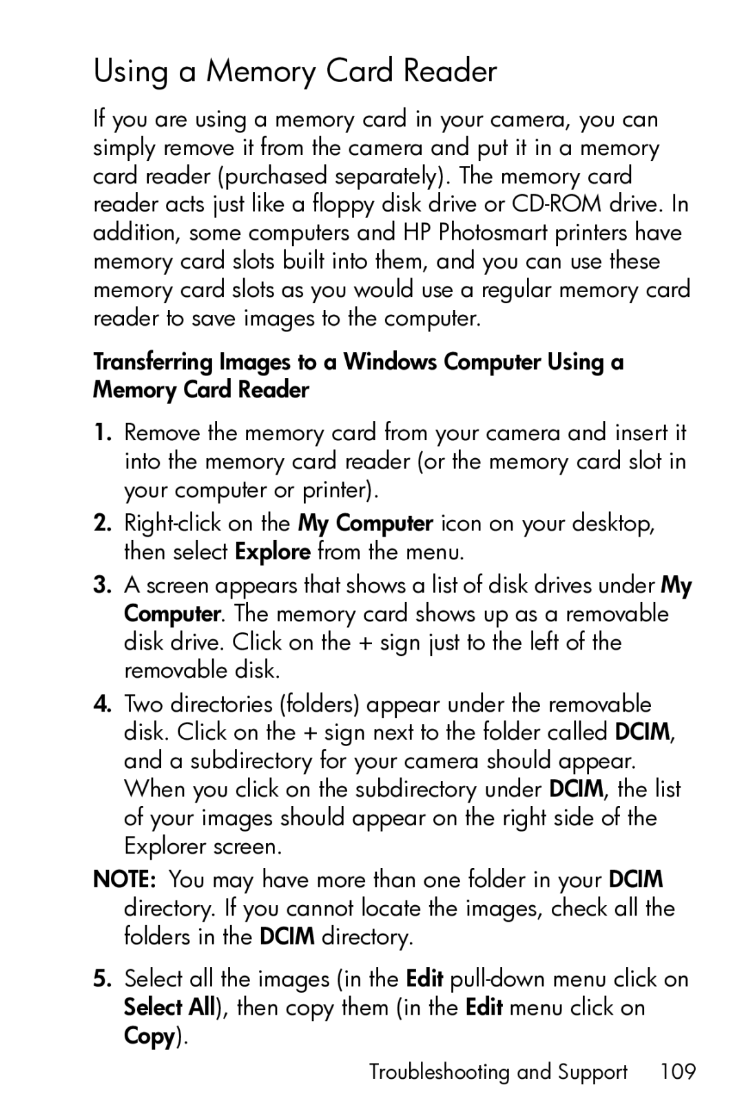 HP M23 manual Using a Memory Card Reader 