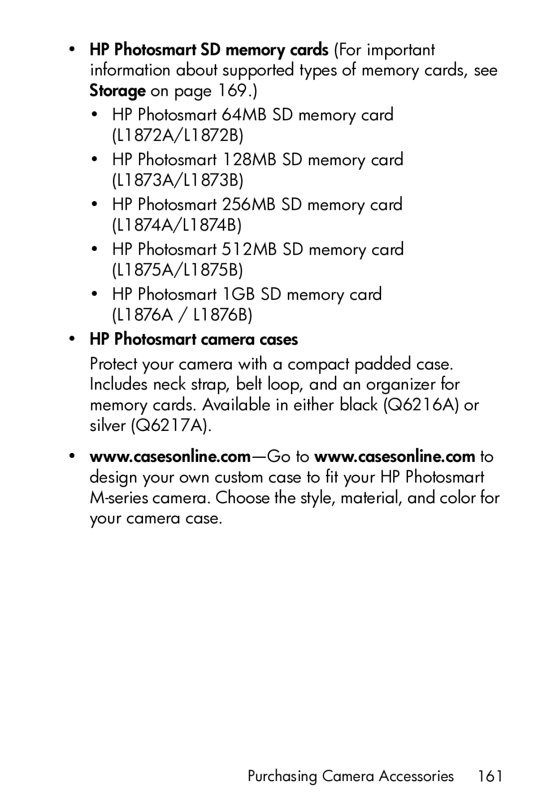 HP M23 manual Purchasing Camera Accessories 