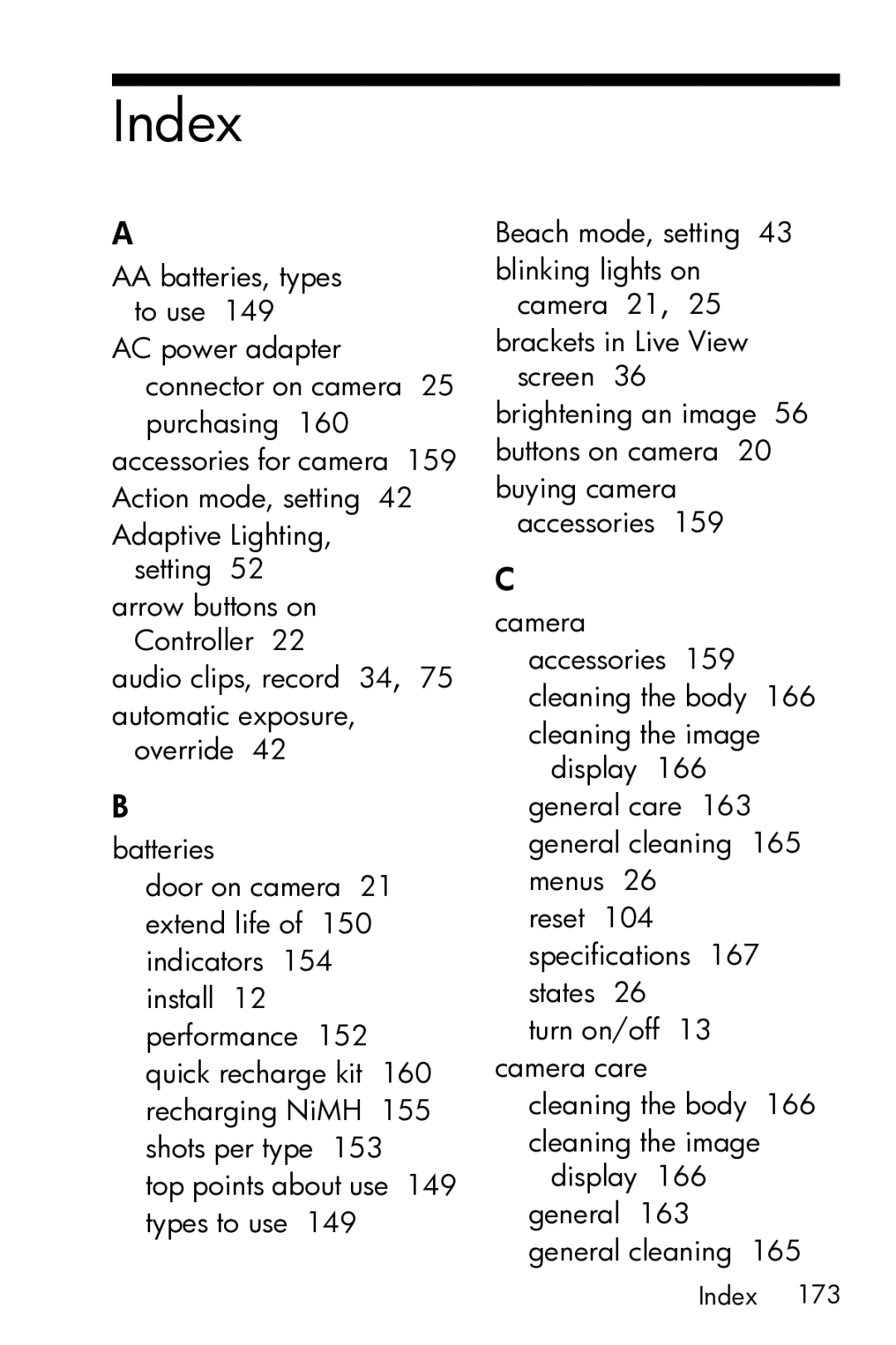 HP M23 manual Index 