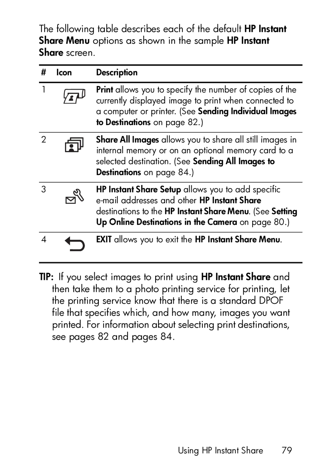 HP M23 manual To Destinations on 