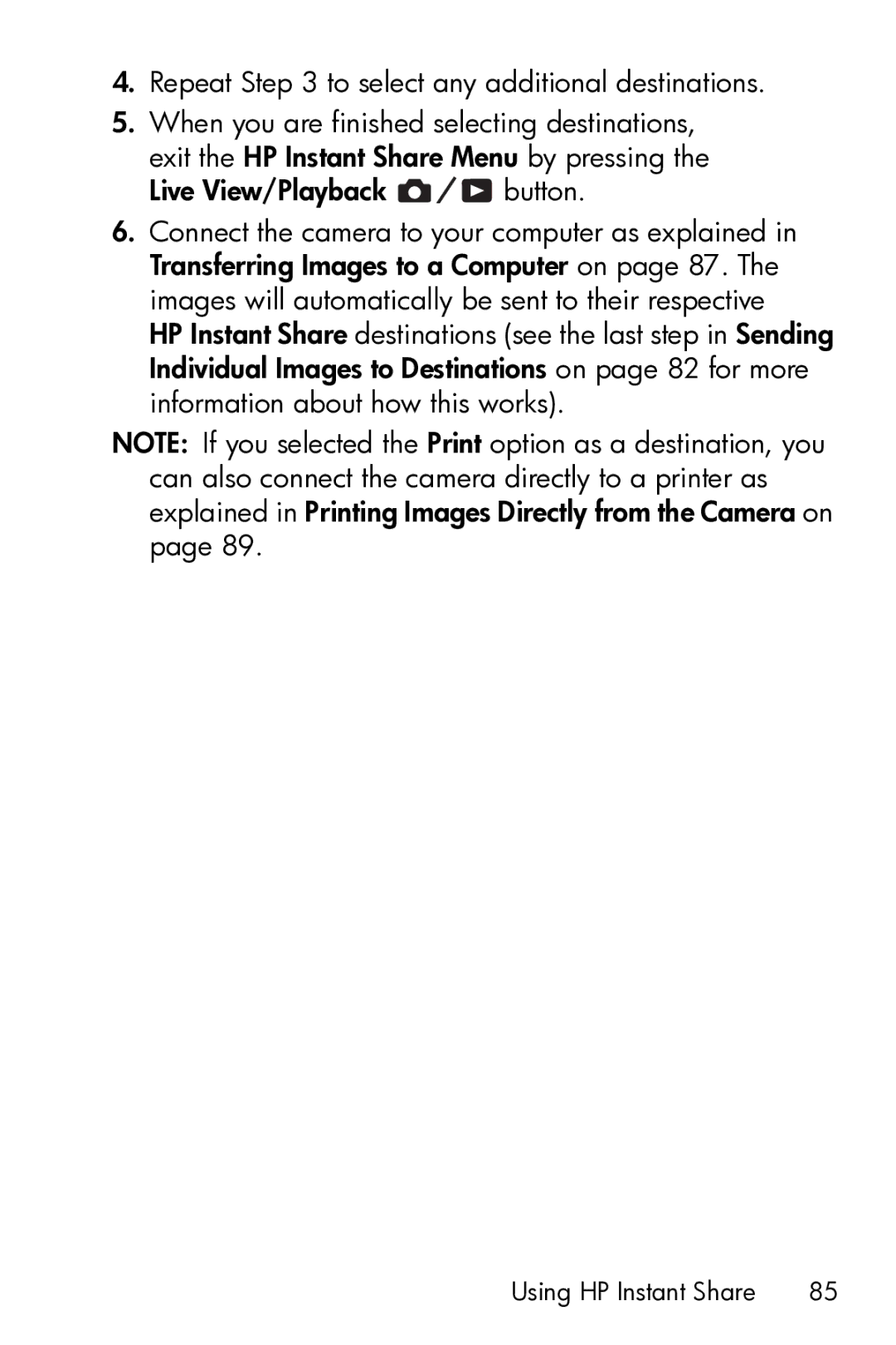 HP M23 manual Repeat to select any additional destinations 