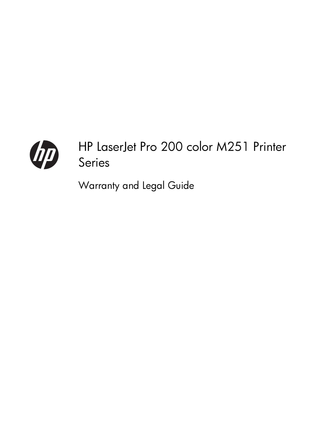 HP manual HP LaserJet Pro 200 color M251 Printer Series 