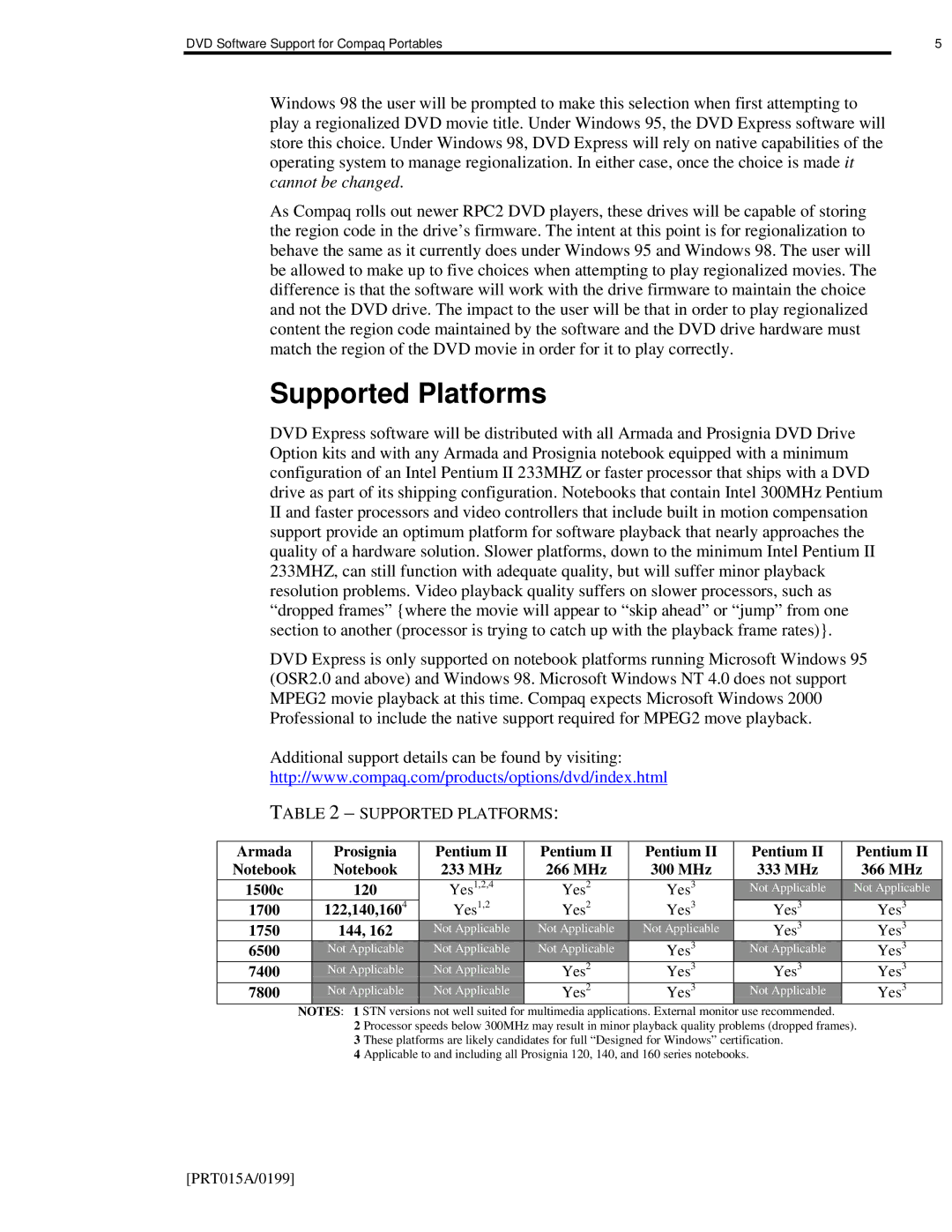 HP m300 manual Supported Platforms 