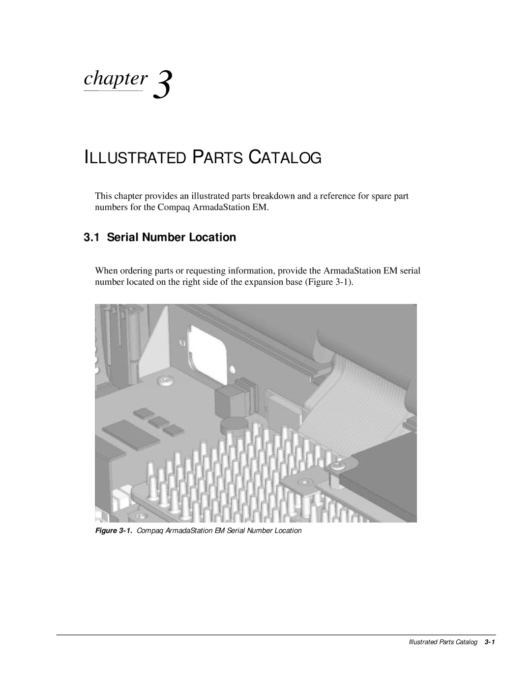 HP m300 manual Illustrated Parts Catalog, Serial Number Location 