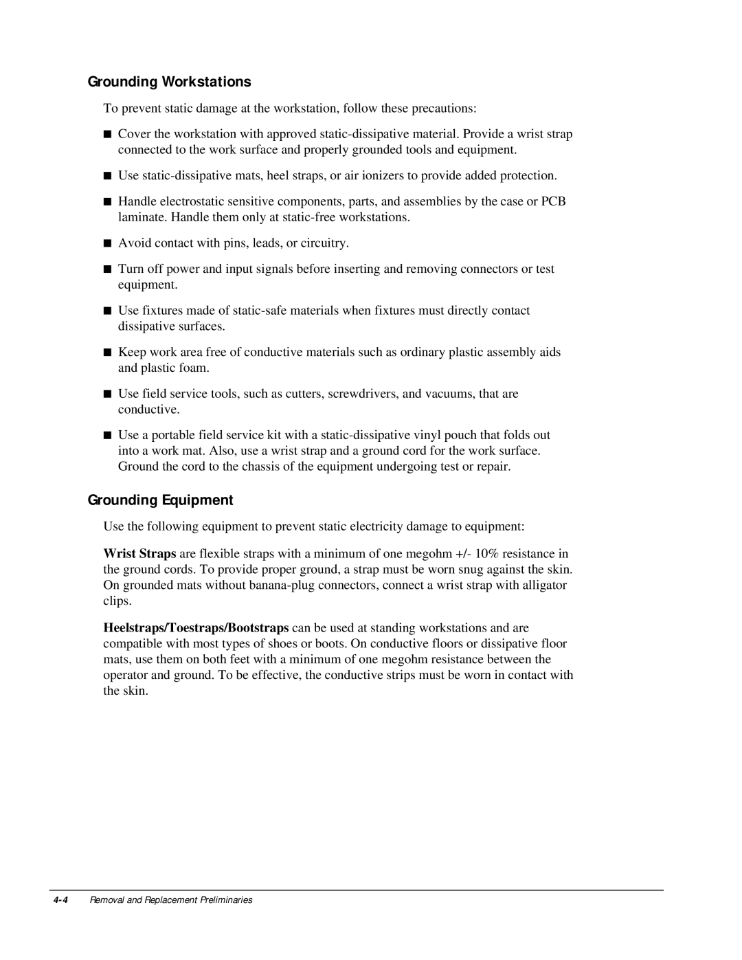 HP m300 manual Grounding Workstations, Grounding Equipment 