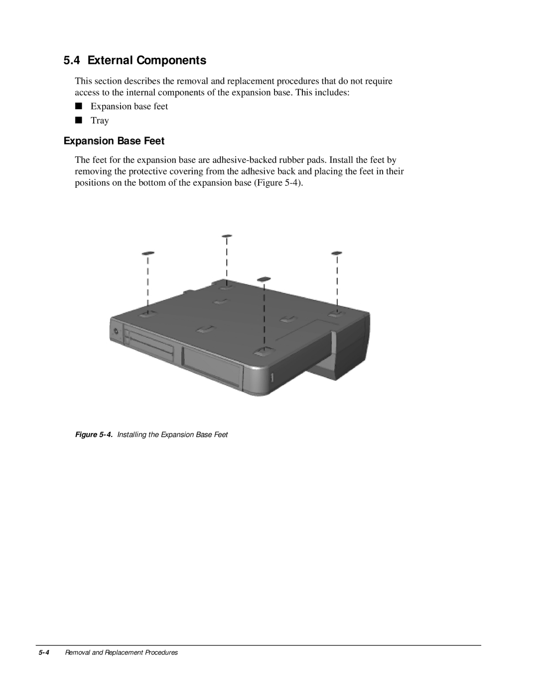 HP m300 manual External Components, Expansion Base Feet 