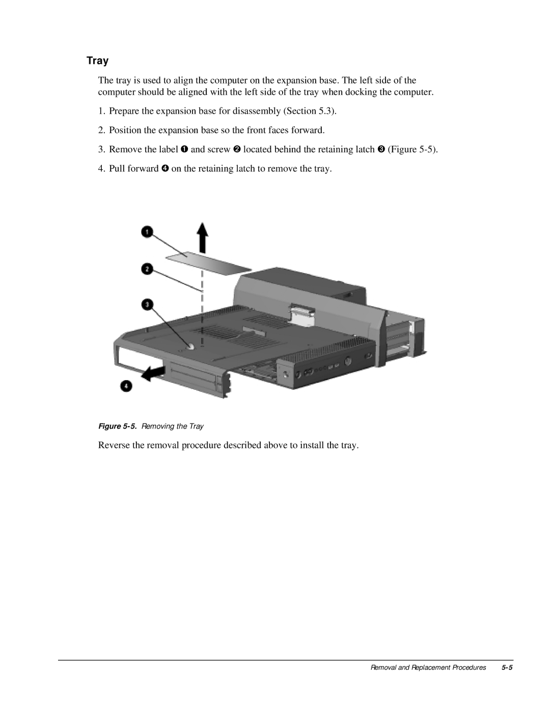 HP m300 manual Removing the Tray 