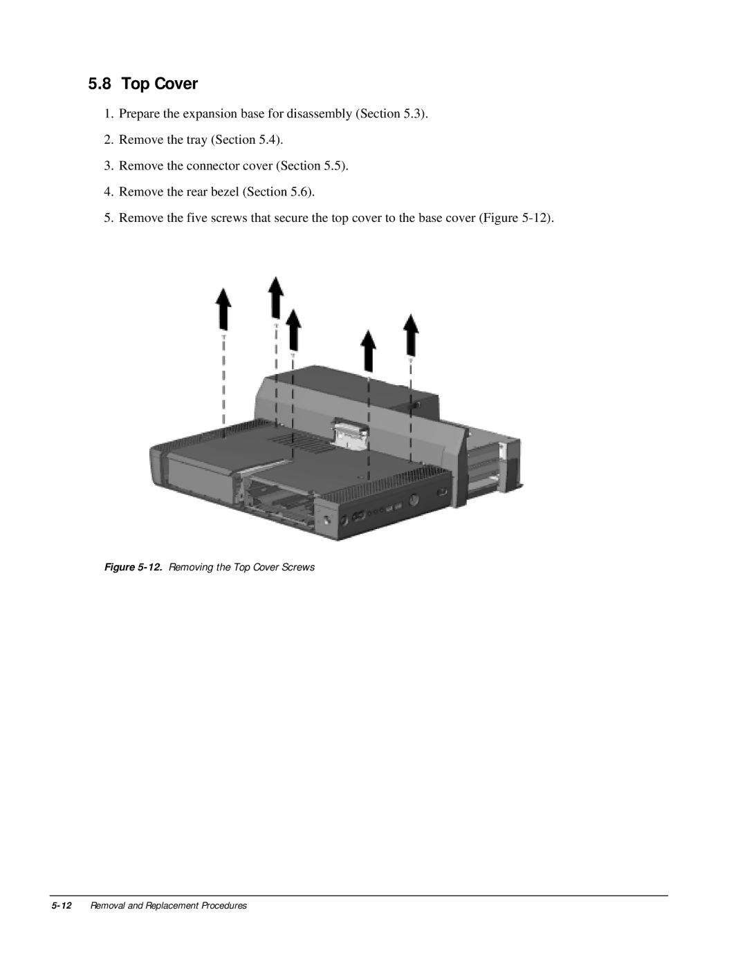 HP m300 manual Removing the Top Cover Screws 