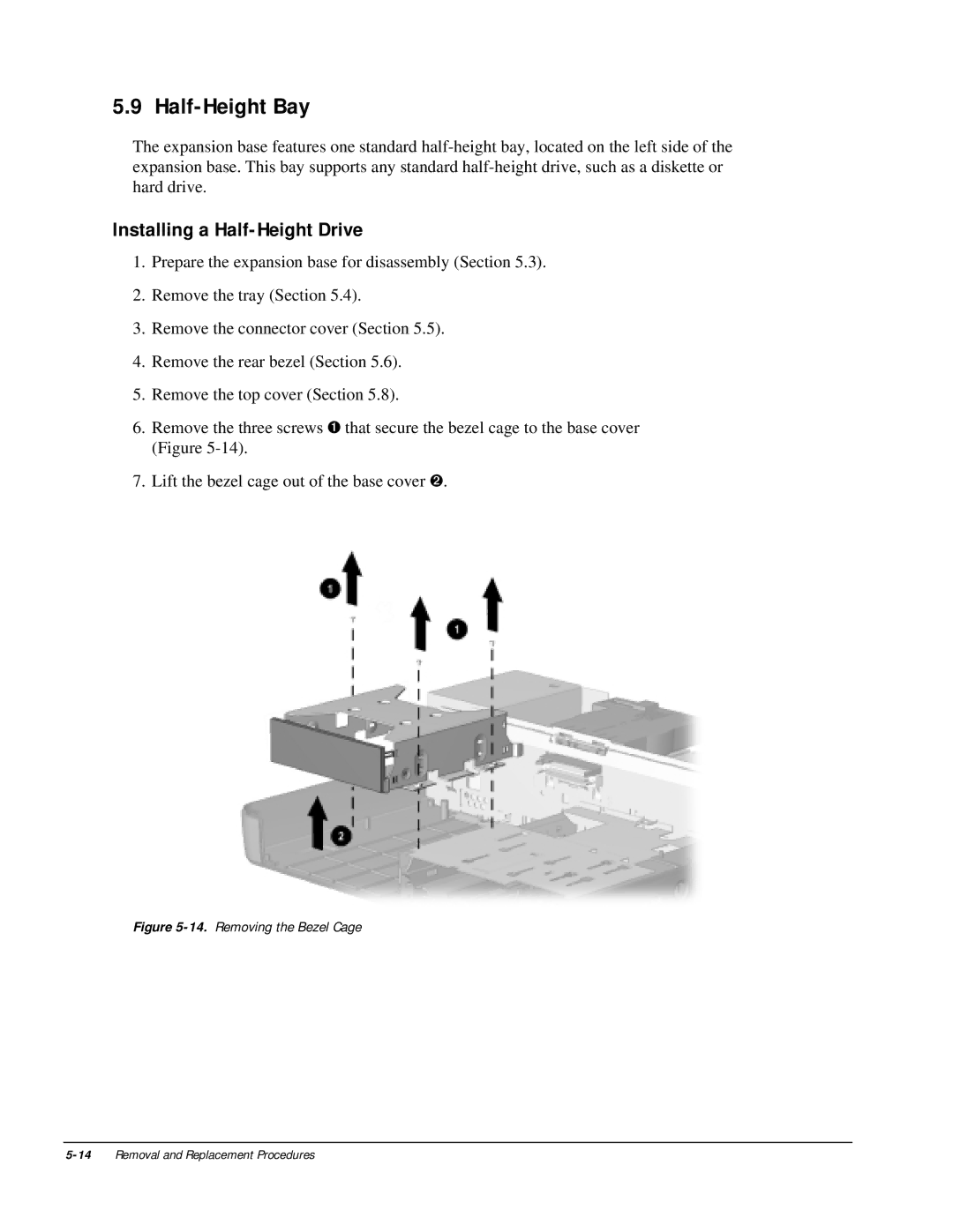 HP m300 manual Half-Height Bay, Installing a Half-Height Drive 