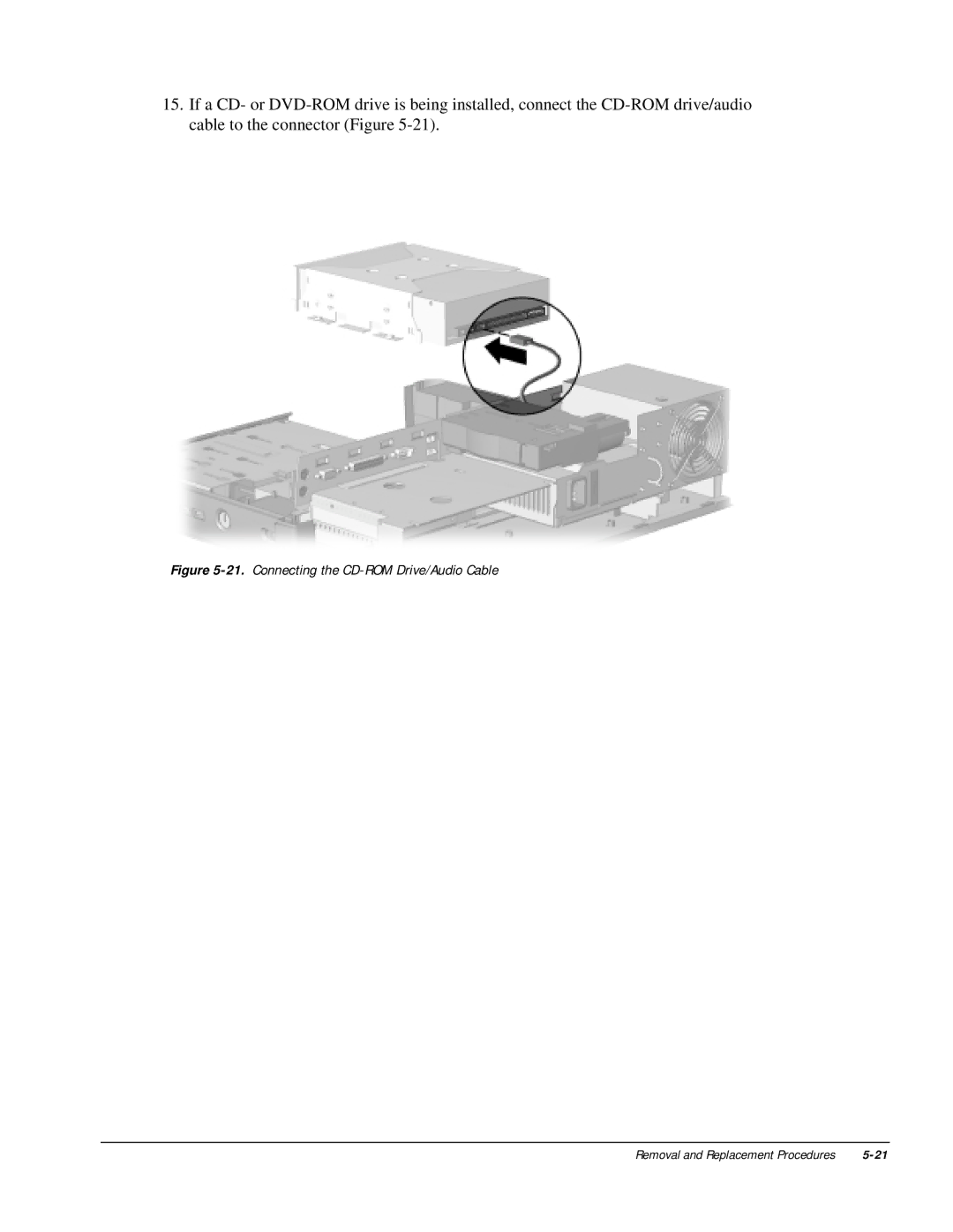 HP m300 manual Connecting the CD-ROM Drive/Audio Cable 