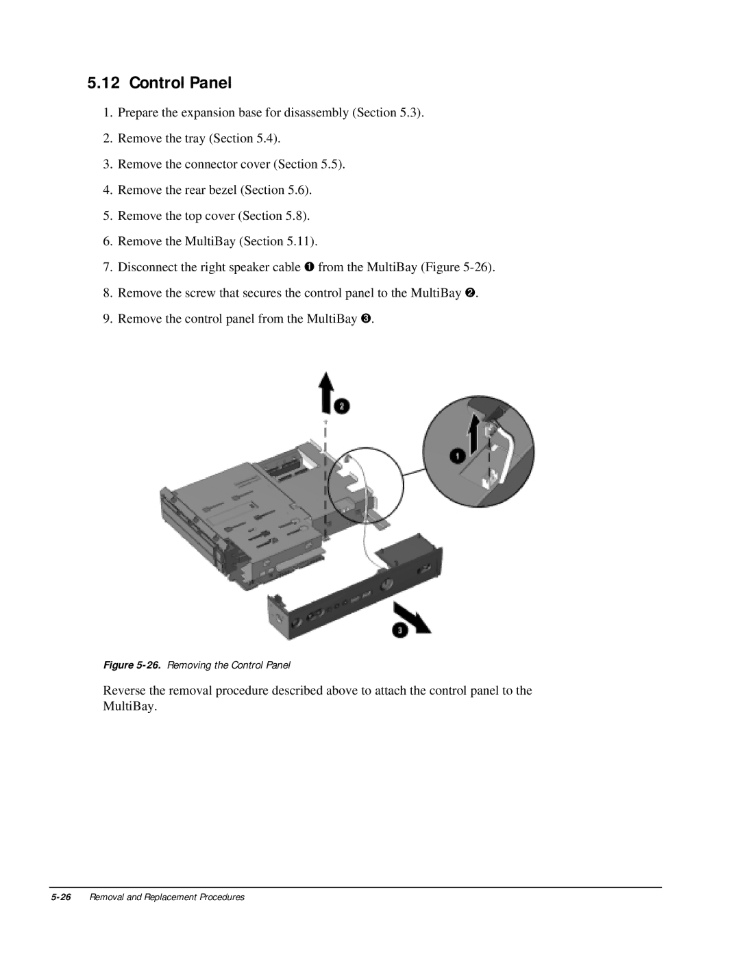 HP m300 manual Removing the Control Panel 