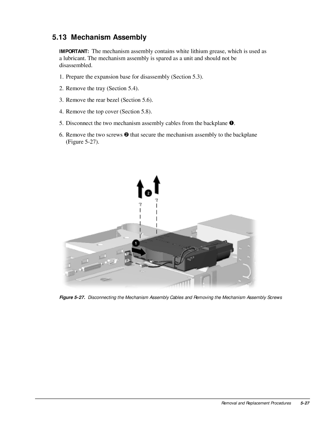 HP m300 manual Mechanism Assembly 