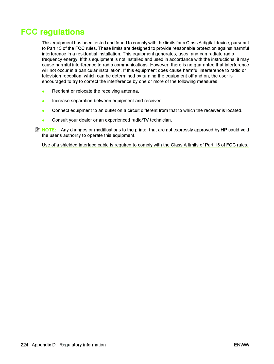 HP M3027/M3035 manual FCC regulations 