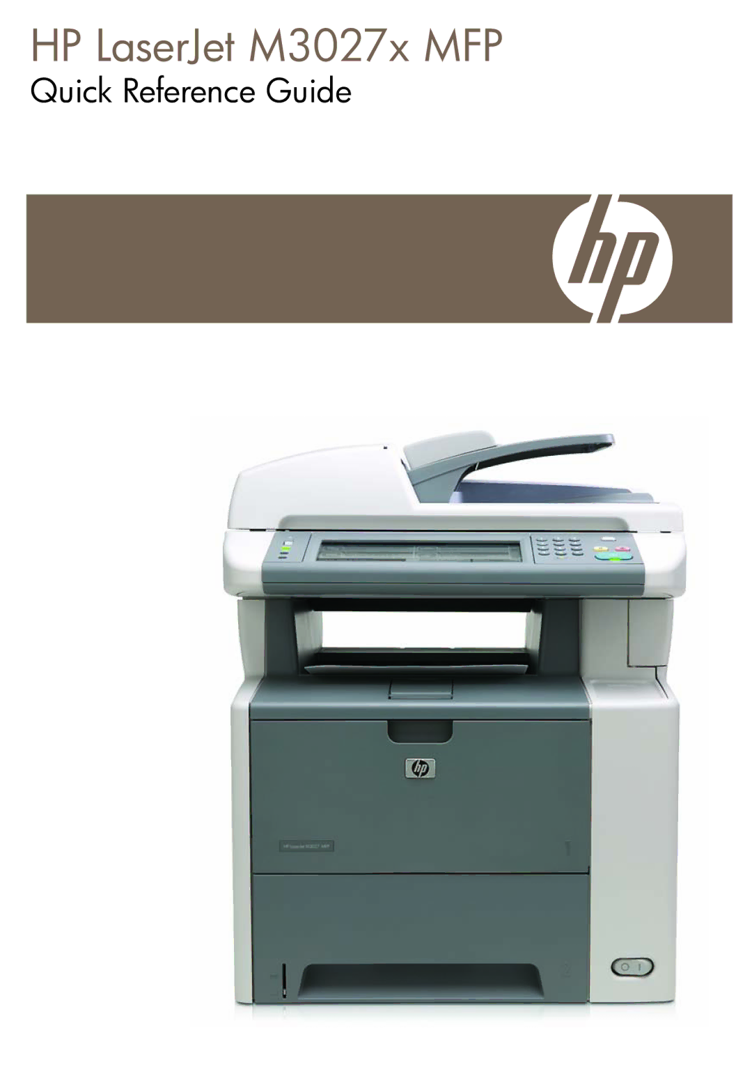 HP manual HP LaserJet M3027x MFP 