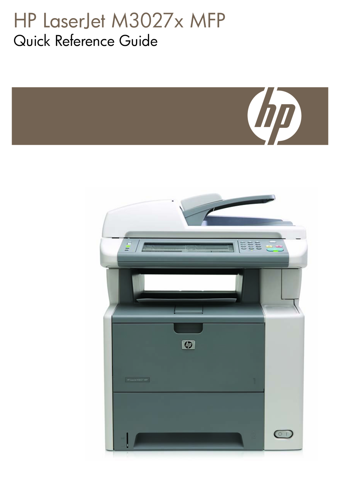 HP manual HP LaserJet M3027x MFP, Quick Reference Guide 