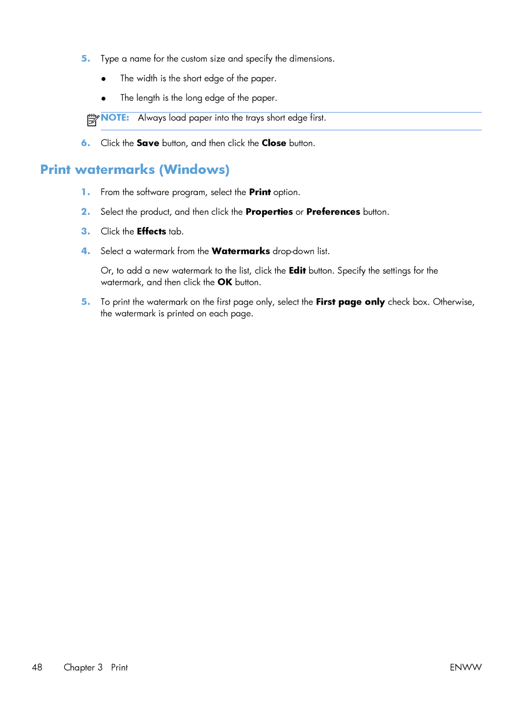 HP M401 manual Print watermarks Windows 