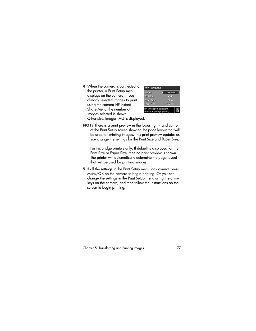 HP M407 manual Transferring and Printing Images 