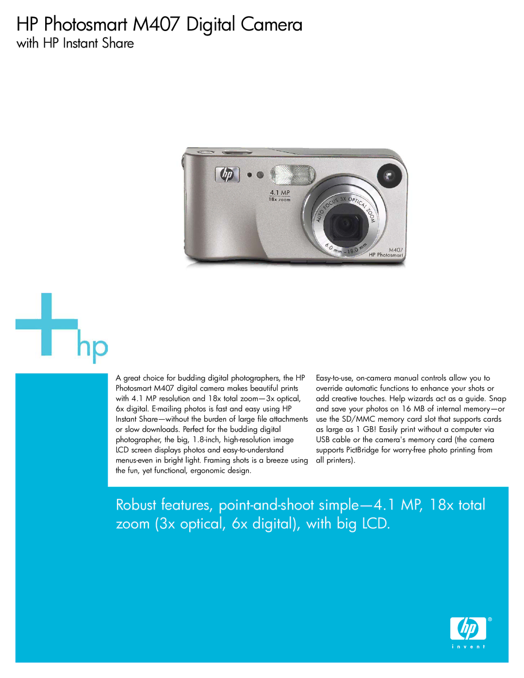 HP manual HP Photosmart M407 Digital Camera 