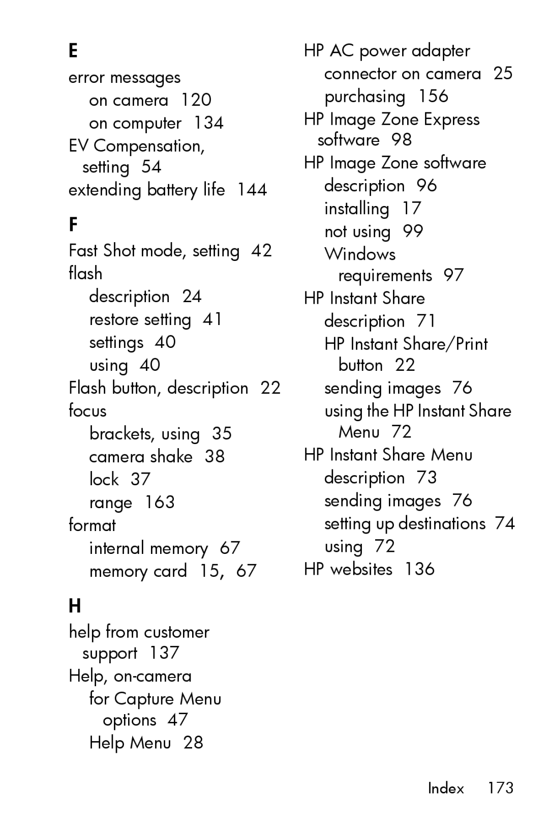 HP M415 manual Error messages on camera 120 on computer 