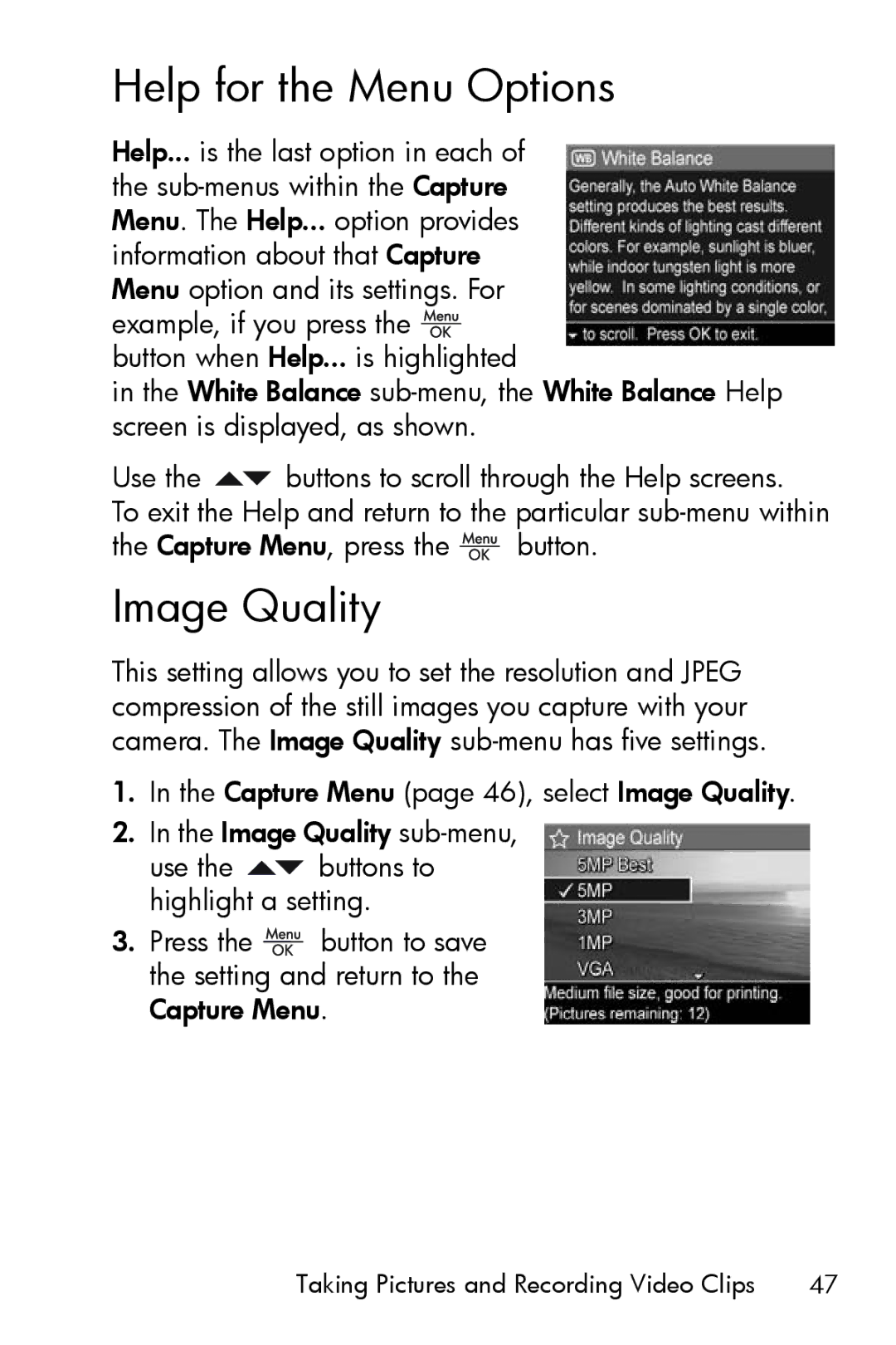 HP M415 manual Help for the Menu Options, Image Quality 