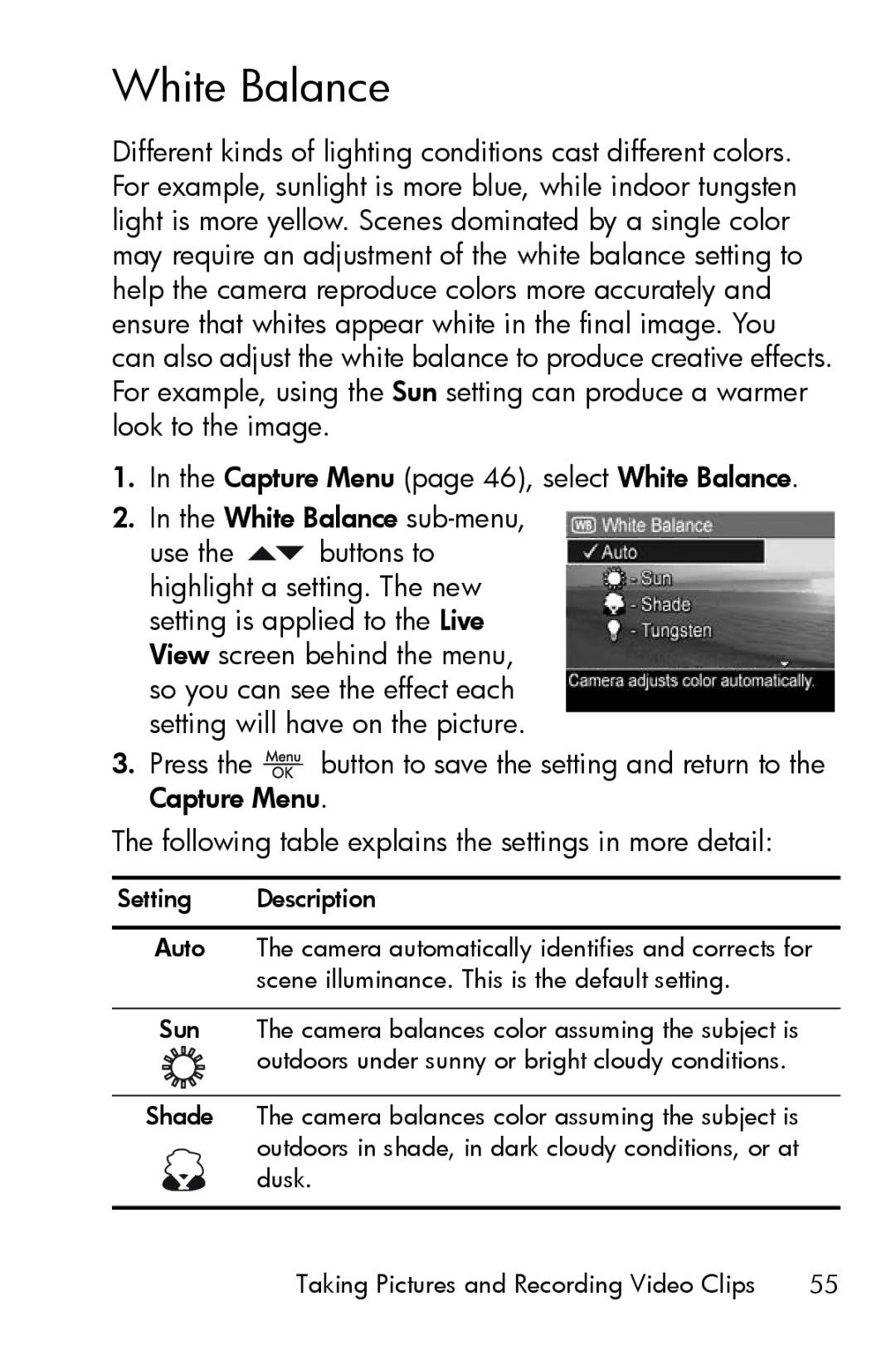 HP M415 manual White Balance 