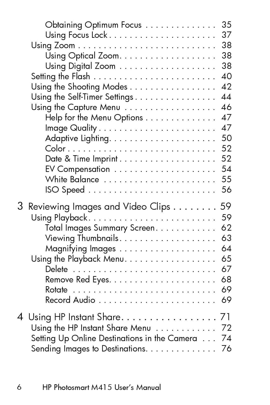 HP M415 manual Reviewing Images and Video Clips 