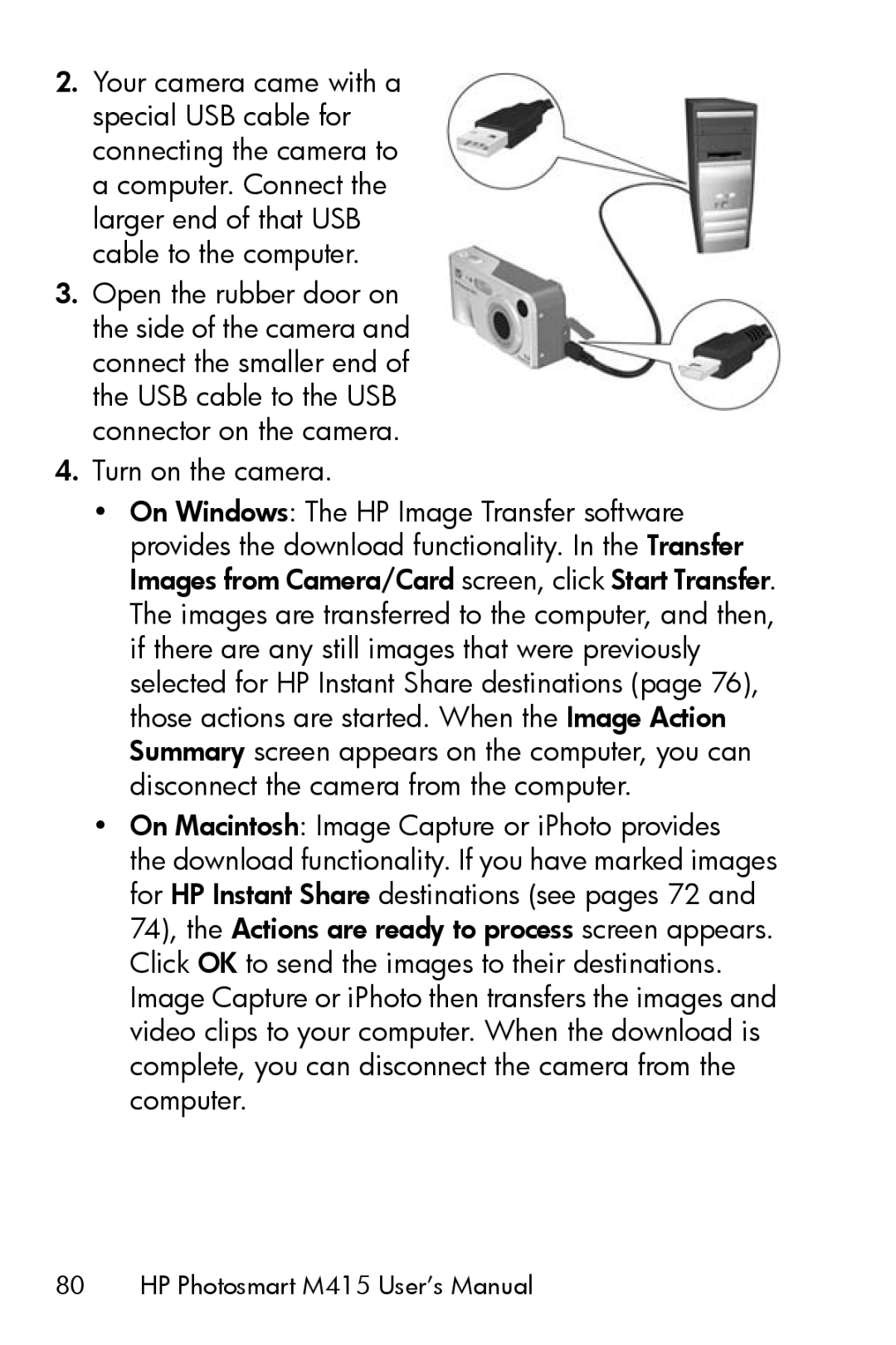 HP M415 manual Turn on the camera 