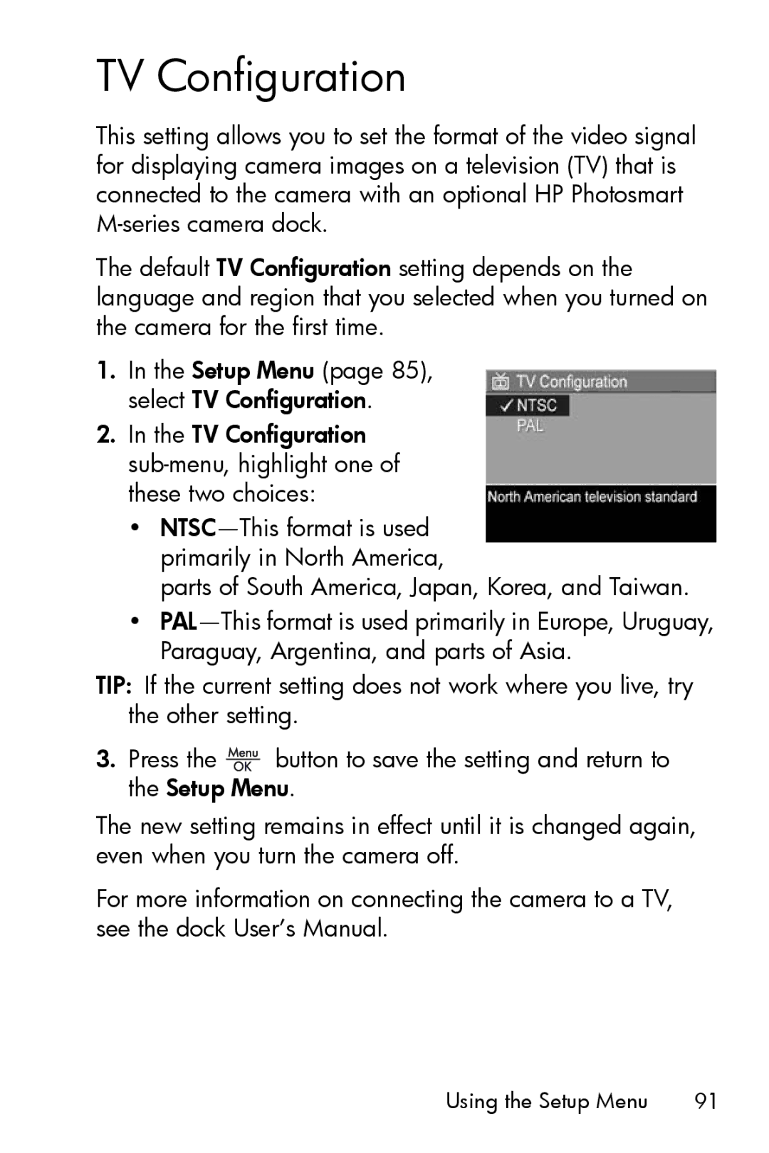 HP M415 manual TV Configuration 