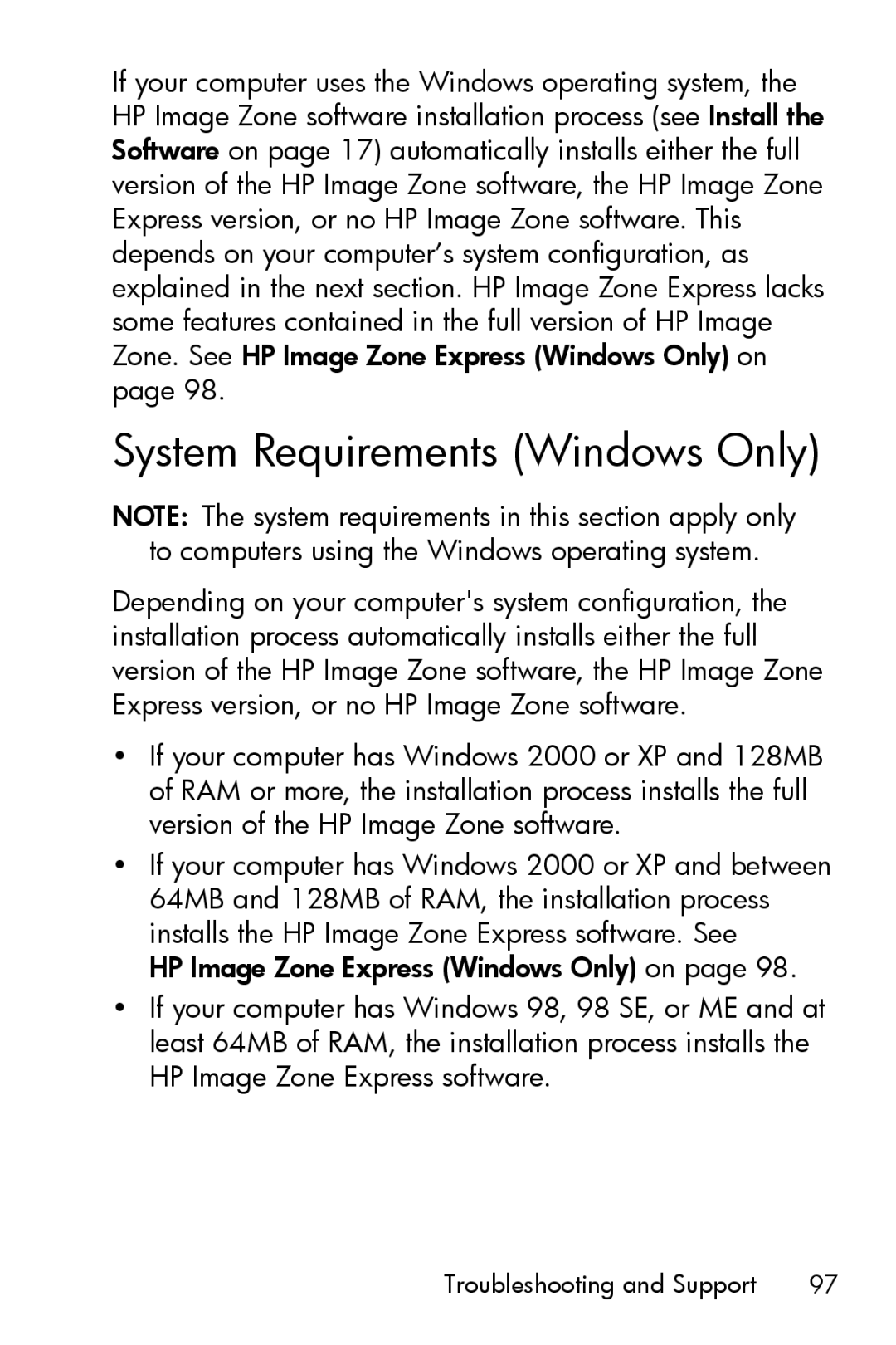 HP M415 manual System Requirements Windows Only 