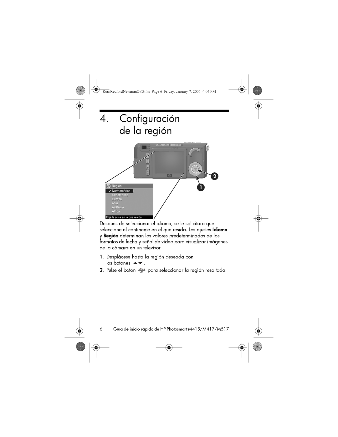 HP M415, M417, M517 manual Configuración de la región 