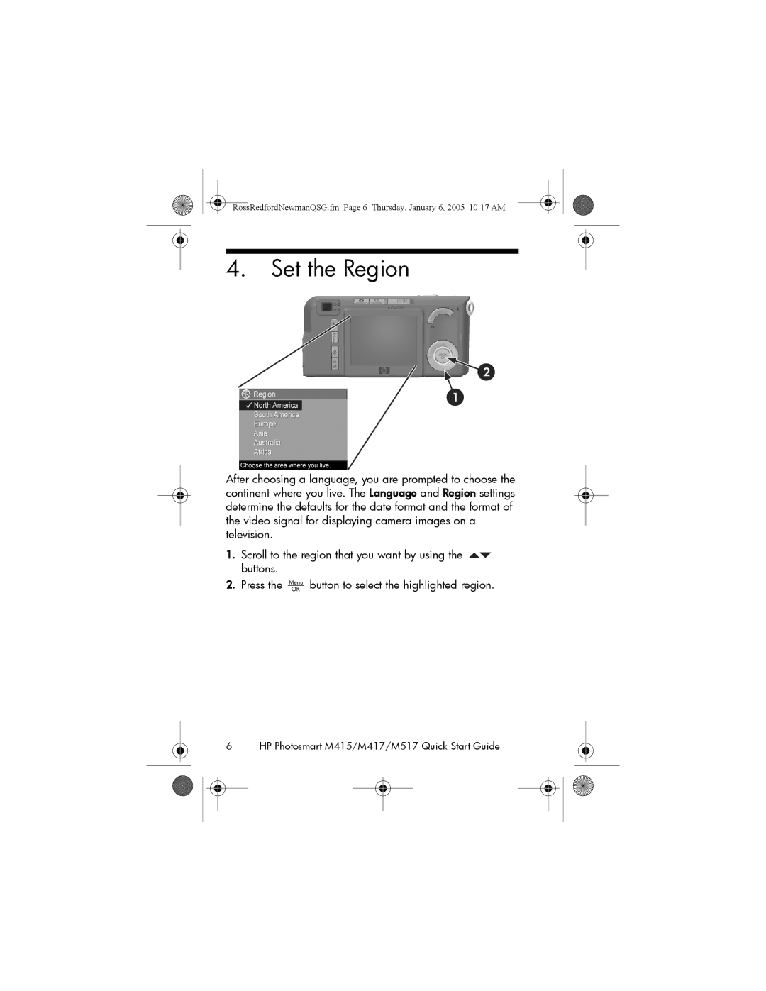 HP M415, M417, M517 manual Set the Region 