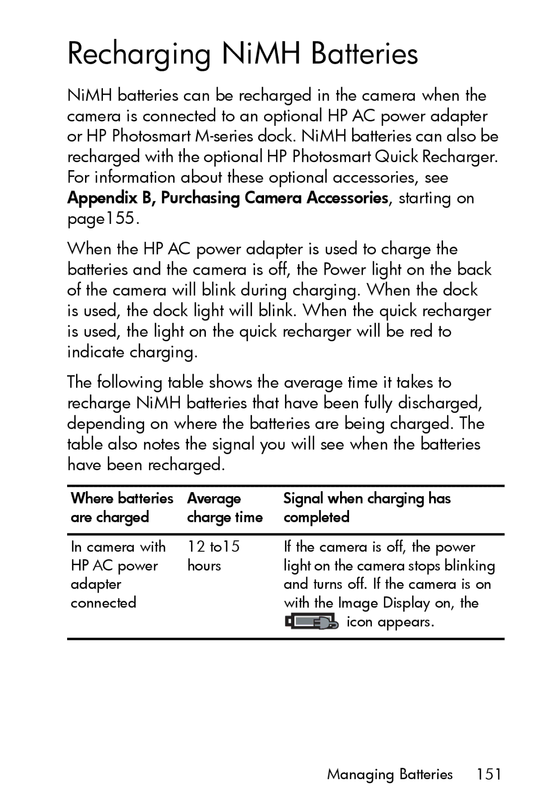 HP M517, M417 manual Recharging NiMH Batteries 