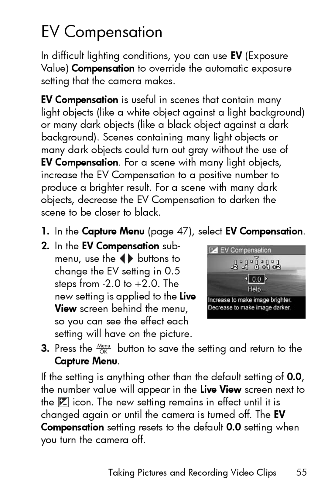 HP M517, M417 manual EV Compensation 