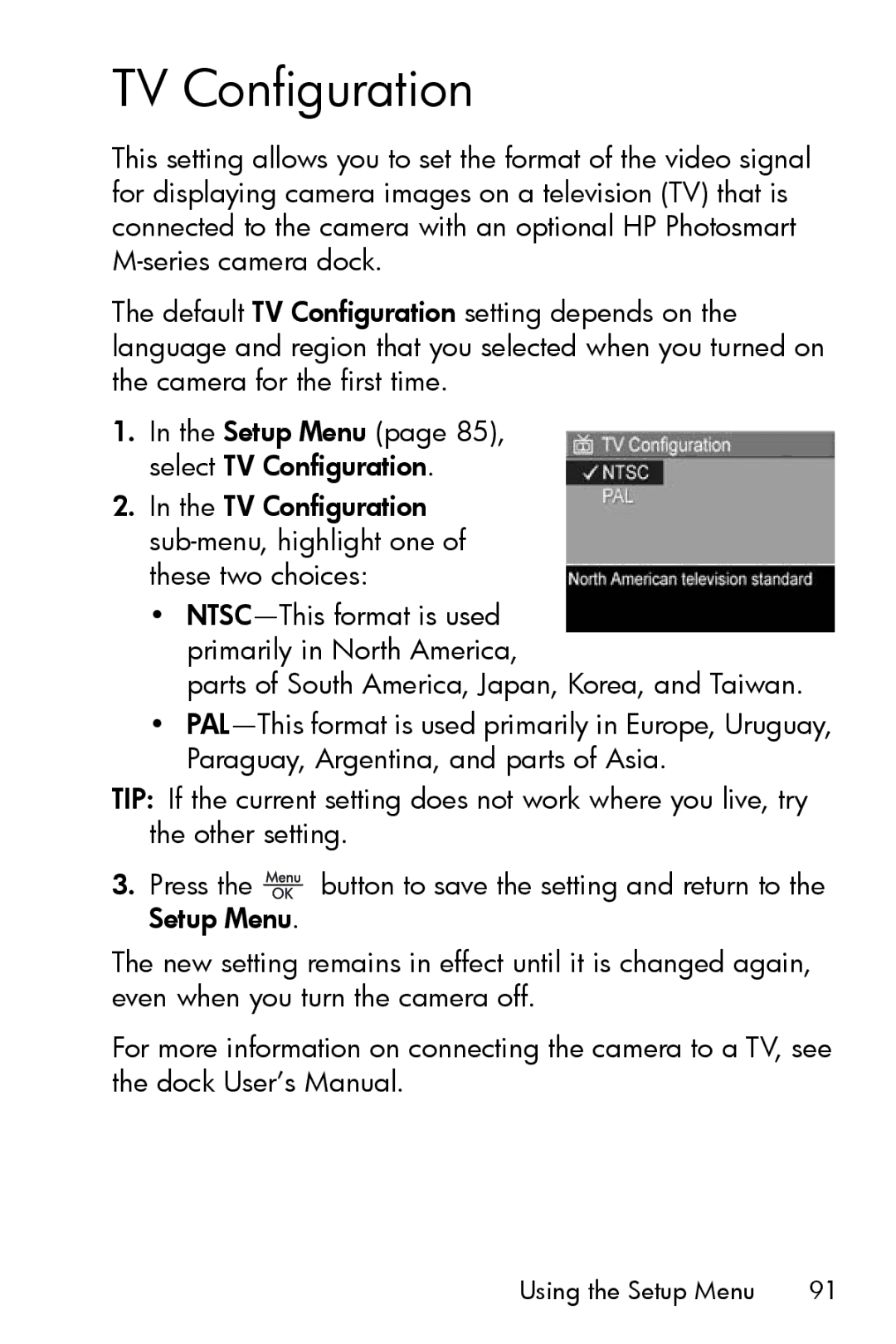 HP M517, M417 manual TV Configuration 