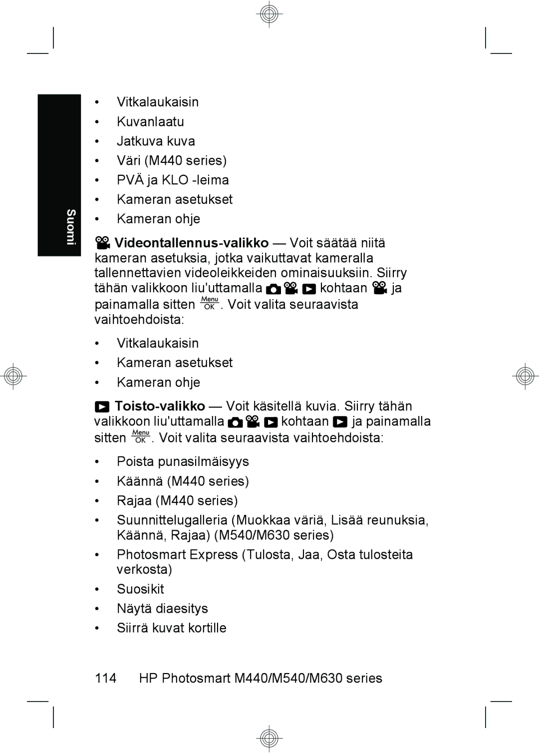 HP M440, M540, M630 manual Suomi 