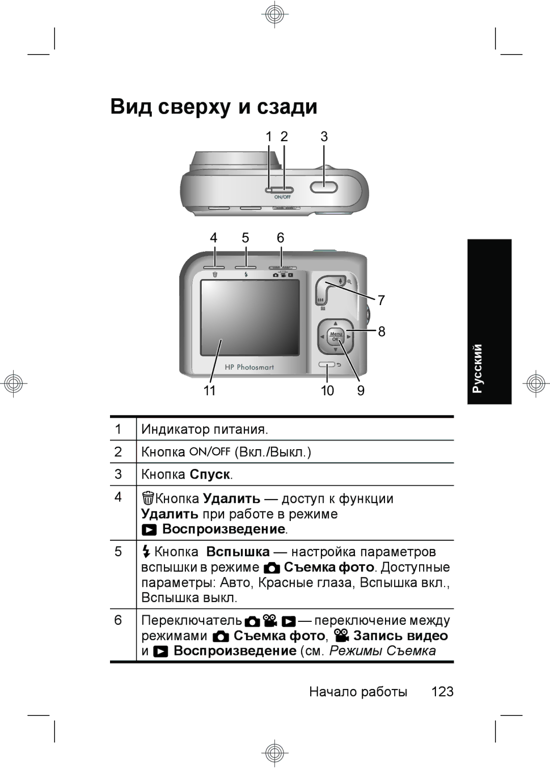 HP M440, M540, M630 manual Вид сверху и сзади 