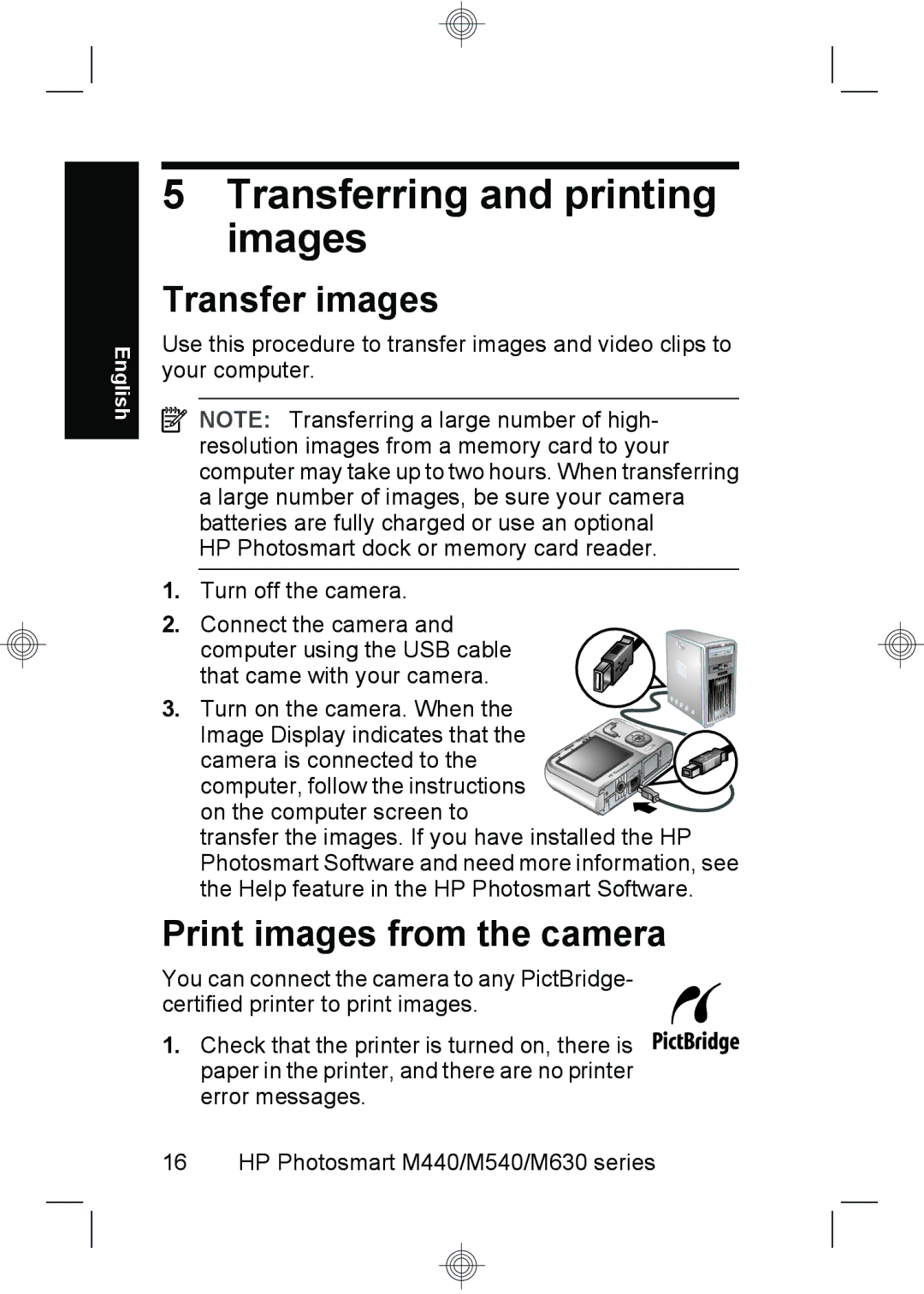 HP M540, M440, M630 manual Transferring and printing images, Transfer images, Print images from the camera 