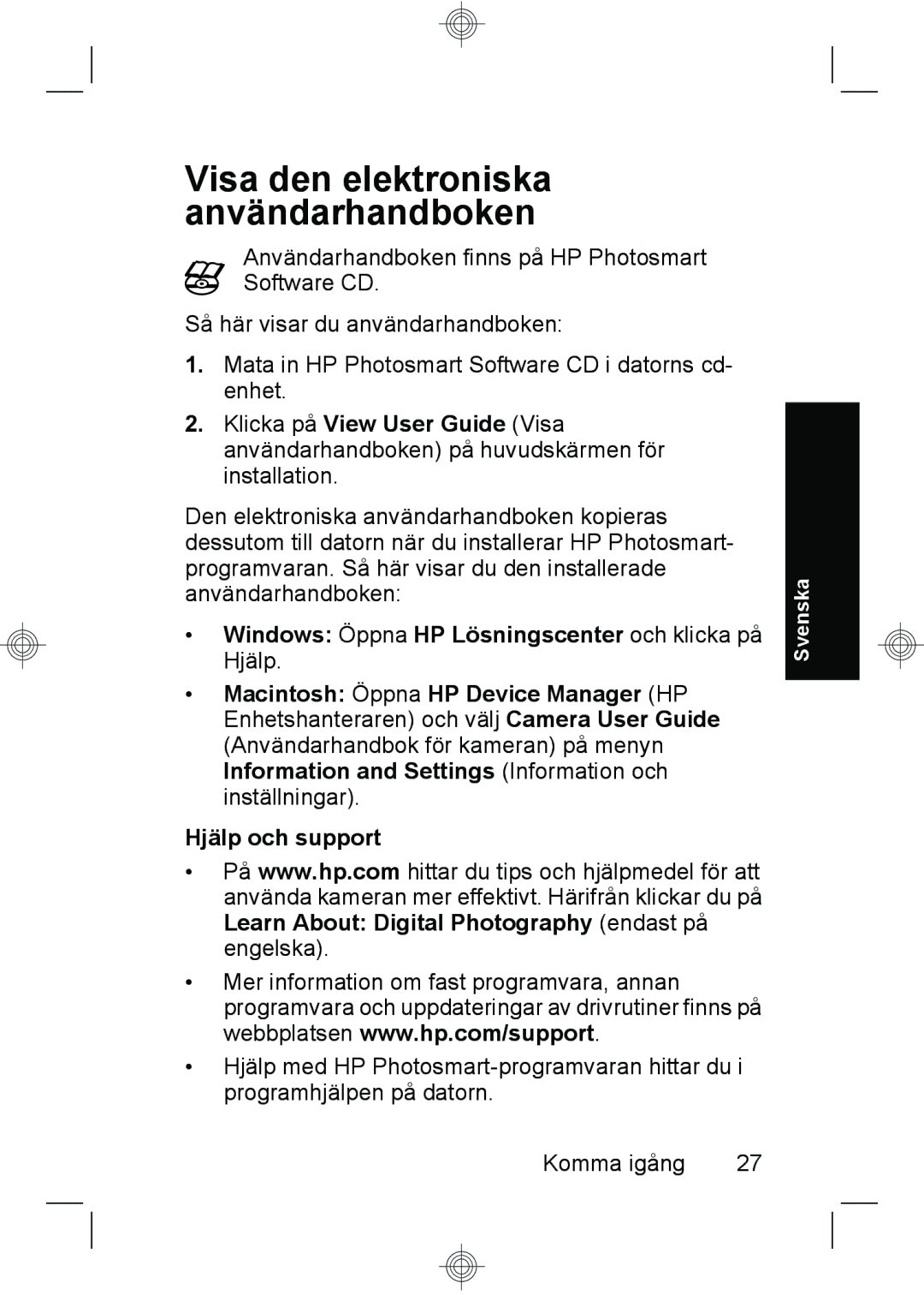 HP M440, M540, M630 manual Visa den elektroniska användarhandboken 