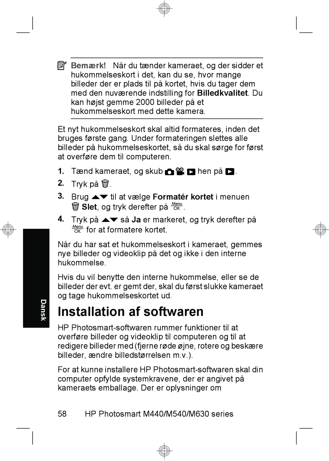 HP M540, M440, M630 manual Installation af softwaren 