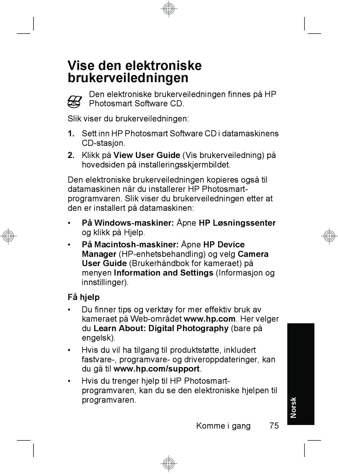 HP M440, M540, M630 manual Vise den elektroniske brukerveiledningen 