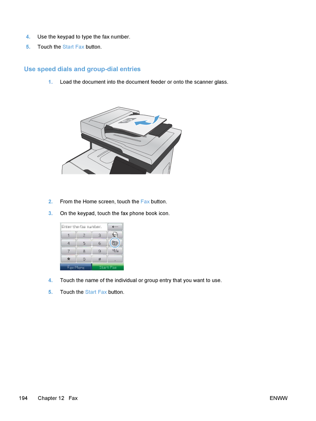 HP M475, M375 manual Use speed dials and group-dial entries 