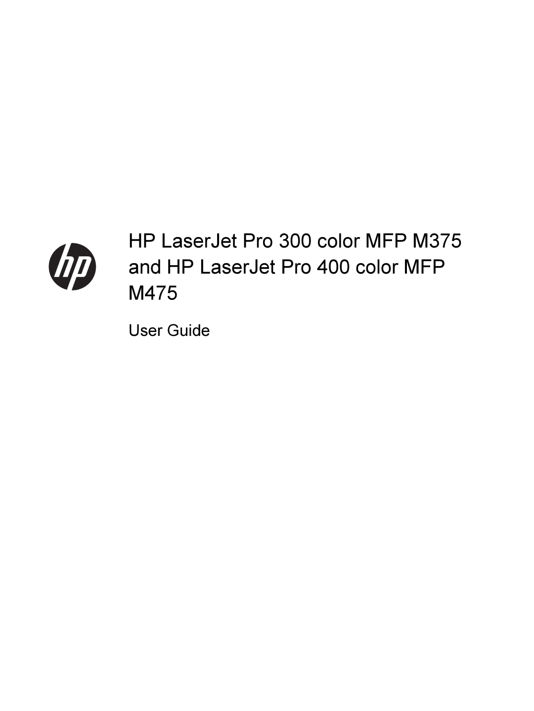 HP M375, M475 manual User Guide 