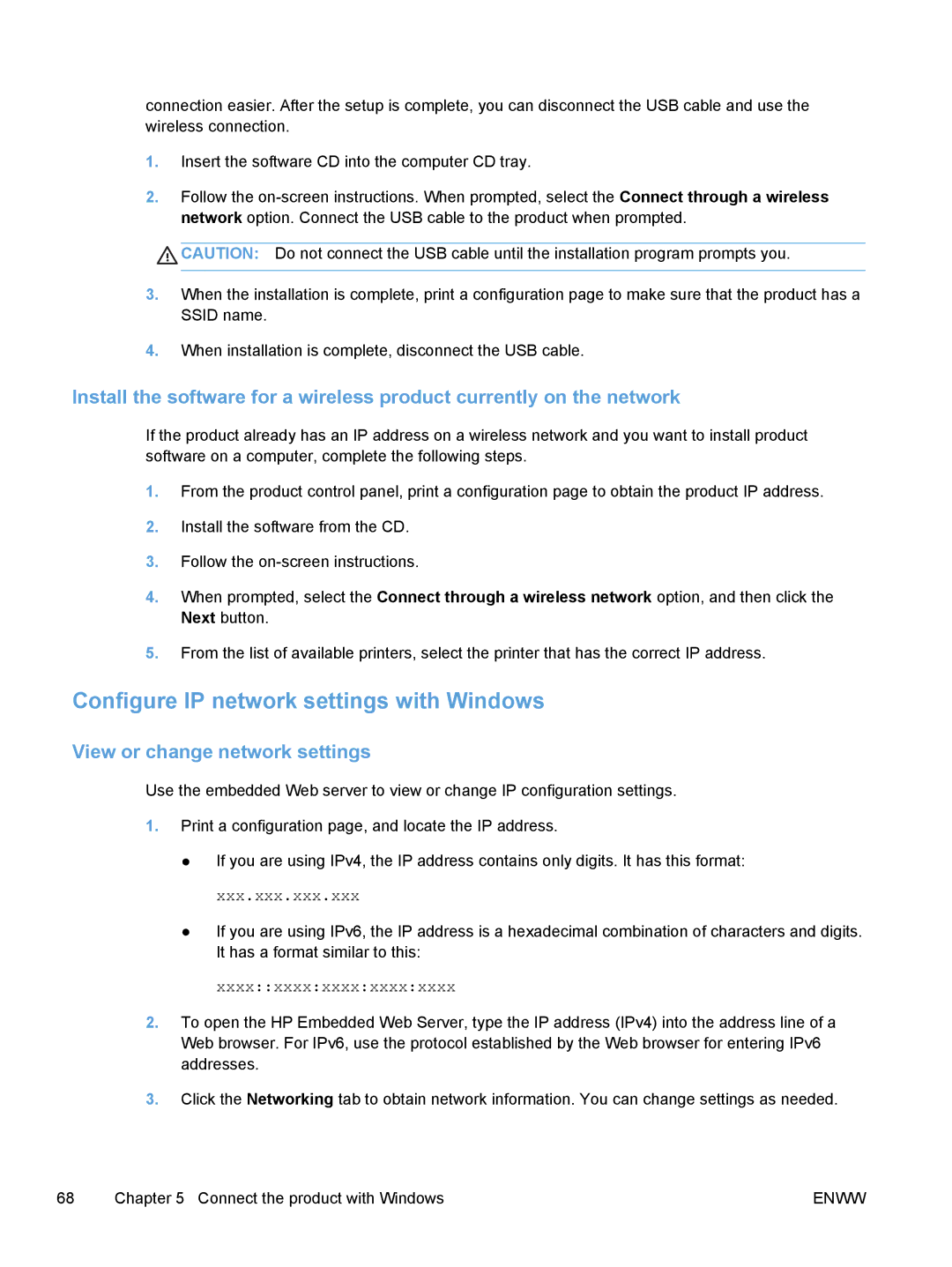 HP M475, M375 manual Configure IP network settings with Windows, View or change network settings 